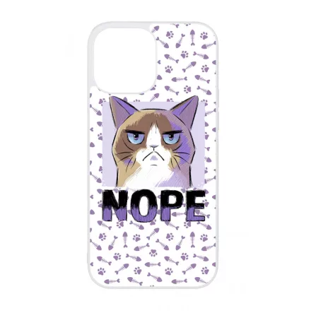 NOPE Cat Antisocial Antiszocialis Meno Trendi iPhone 13 Pro Max tok