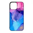 Blue Pink Gradient Ink kek rozsaszin marvanyos iPhone 13 Pro Max tok