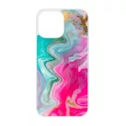 Pink gold Mixed Inks arany mintas marvanyos iPhone 13 Pro Max tok