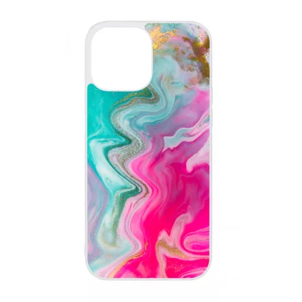 Pink gold Mixed Inks arany mintas marvanyos iPhone 13 Pro Max tok