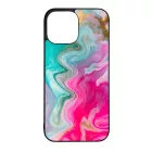 Pink gold Mixed Inks arany mintas marvanyos iPhone 13 Pro Max Magsafe tok