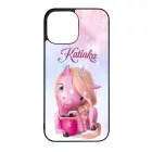 Unikornis és kávé - Téli mintás iPhone 13 Pro Max tok