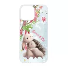 Nyuszi és Süni - Téli mintás iPhone 13 Pro Max tok