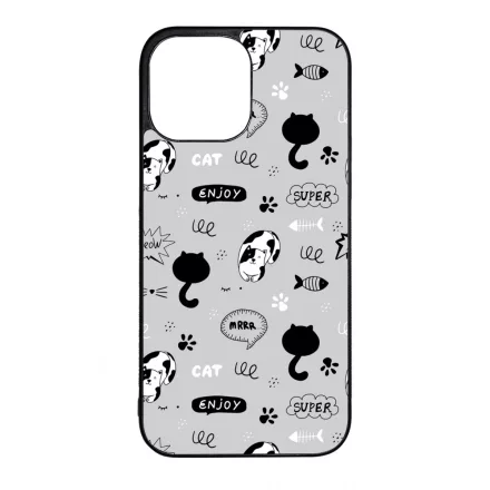 Mrrr Cuki Cica mintás iPhone 13 Pro Max tok