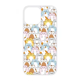 Tündéri Kawaii cica mintás iPhone 13 Pro Max tok