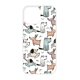 Tündéri rajzolt kutya mintás iPhone 13 Pro Max tok