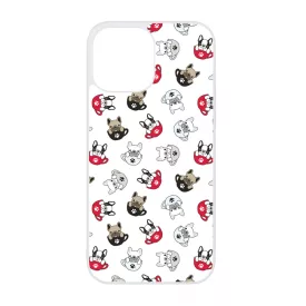 Cuki kávé és kutya mintás iPhone 13 Pro Max tok