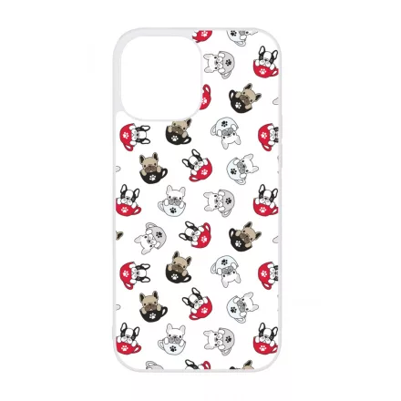 Cuki kávé és kutya mintás iPhone 13 Pro Max tok