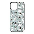 Türkiz aranyos rajzolt kutya mintás iPhone 13 Pro Max Magsafe tok