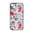 téli karácsonyi mintás textúra iPhone 14 Plus tok