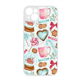 téli karácsonyi csajos mintás iPhone 14 Plus tok