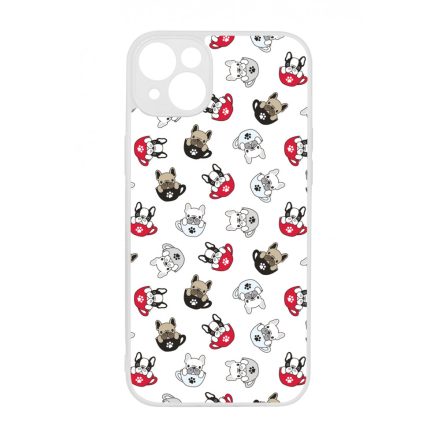 Cuki kávé és kutya mintás iPhone 14 Plus Magsafe tok