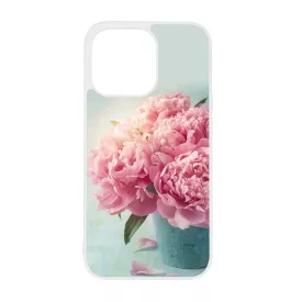 virágos tavaszi vintage rózsaszín rózsás iPhone 14 Pro tok