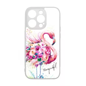 Álomszép Flamingo tropical summer nyári iPhone 14 Pro tok