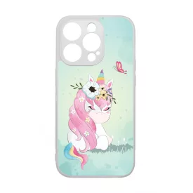 Édes unikornis és a Pillangó unicorn egyszarvú iPhone 14 Pro tok