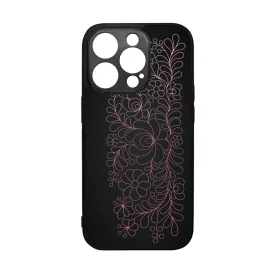 Elegáns Matyó - Rosegold magyar mintás hungarian folk iPhone 14 Pro tok