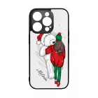 Kérd a neveddel - Lány & Maci - csajos karácsony iPhone 14 Pro Magsafe tok
