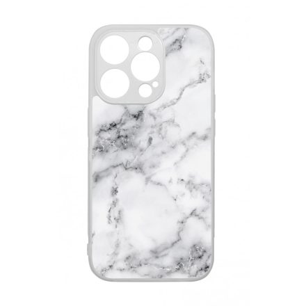 Luxury White marvanyos marvany mintas iPhone 14 Pro tok