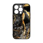 Luxury Golden Black marvanyos marvany mintas iPhone 14 Pro tok