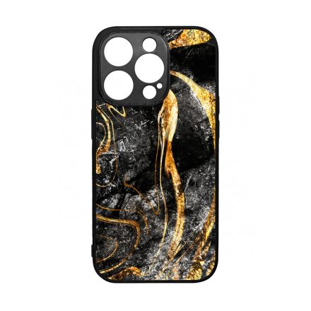 Luxury Golden Black marvanyos marvany mintas iPhone 14 Pro tok