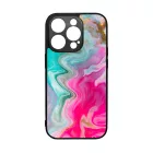 Pink gold Mixed Inks arany mintas marvanyos iPhone 14 Pro Magsafe tok