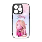 Unikornis és kávé - Téli mintás iPhone 14 Pro tok