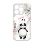Édes kis Panda - Téli mintás iPhone 14 Pro tok