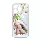 Nyuszi és Süni - Téli mintás iPhone 14 Pro tok