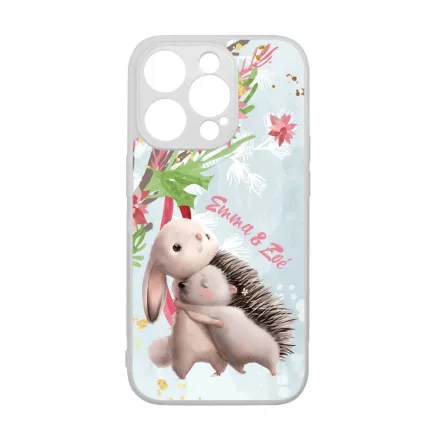Nyuszi és Süni - Téli mintás iPhone 14 Pro Magsafe tok