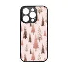 Rózsaszín karácsonyi fenyőfa mintás iPhone 14 Pro tok
