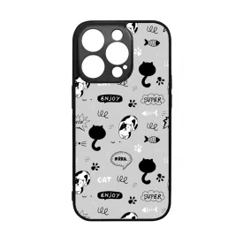 Mrrr Cuki Cica mintás iPhone 14 Pro tok