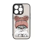 Cuki sapkás cica iPhone 14 Pro tok