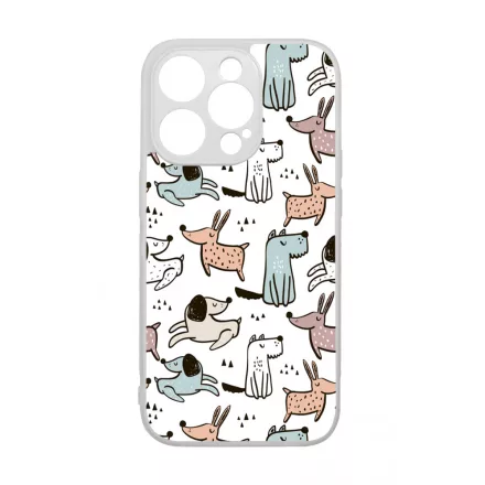 Tündéri rajzolt kutya mintás iPhone 14 Pro Magsafe tok