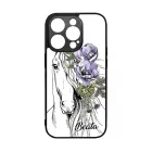 Rajzolt virágos lovas iPhone 14 Pro Magsafe tok