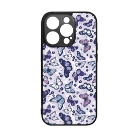 Gyonyoru lila pillangok iPhone 14 Pro tok
