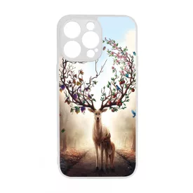 erdő szarvas őz négy évszak iPhone 14 Pro Max tok