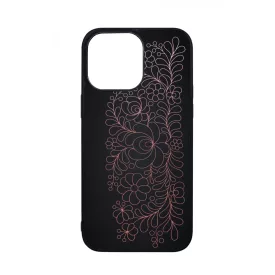 Elegáns Matyó - Rosegold magyar mintás hungarian folk iPhone 14 Pro Max tok