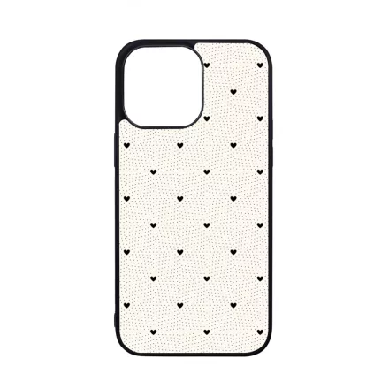 Elegáns szívecskés - CREAM - szives csajos iPhone 14 Pro Max Magsafe tok