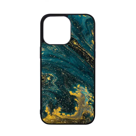 Luxury Blue Aranylo marvany iPhone 14 Pro Max Magsafe tok