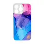 Blue Pink Gradient Ink kek rozsaszin marvanyos iPhone 14 Pro Max Magsafe tok