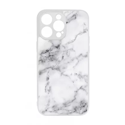 Luxury White marvanyos marvany mintas iPhone 14 Pro Max Magsafe tok
