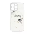 marble marvany mintas Rozsa viragos iPhone 14 Pro Max Magsafe tok