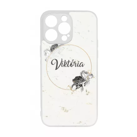 marble marvany mintas Rozsa viragos iPhone 14 Pro Max Magsafe tok