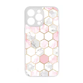 Geometric Rose Gold marvanyos marvany mintas iPhone 14 Pro Max tok