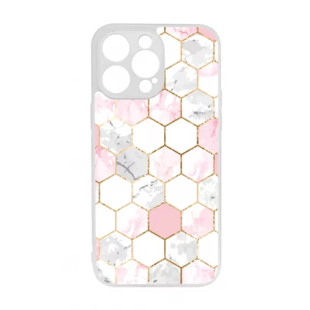 Geometric Rose Gold marvanyos marvany mintas iPhone 14 Pro Max tok