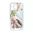 Nyuszi és Süni - Téli mintás iPhone 14 Pro Max tok