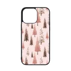 Rózsaszín karácsonyi fenyőfa mintás iPhone 14 Pro Max tok
