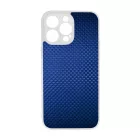 Gyönyörű kék karbon fiber mintás iPhone 14 Pro Max Magsafe tok