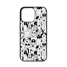 Aranyos kutya mintás iPhone 14 Pro Max tok