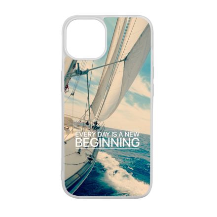 Minden nap egy új kezdet vitorlás tenger nyár iPhone 15 tok